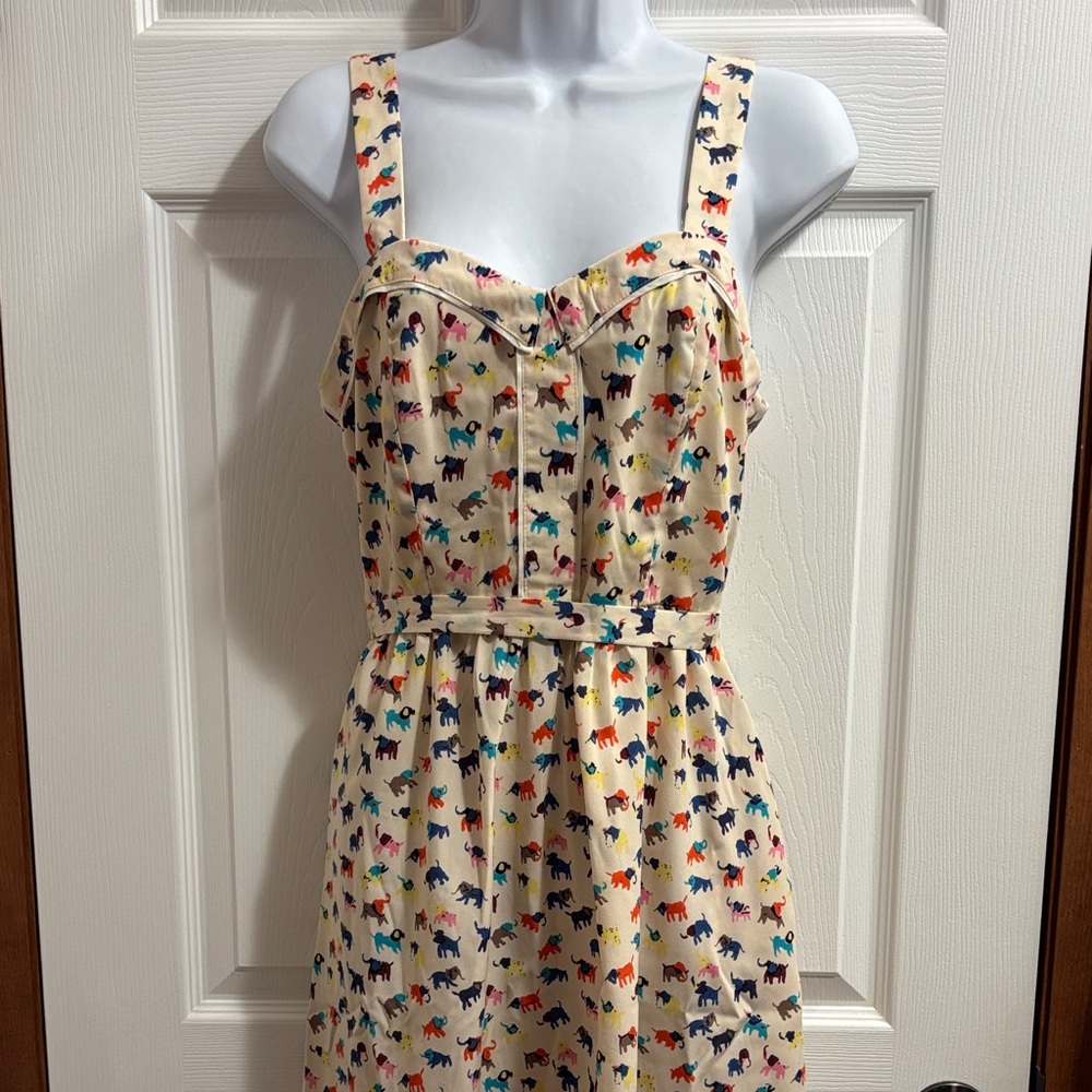 Colorful Elephant Print Dress